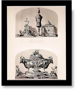 Steel Engraving Featuring Decorative Item Displayed at the Great Exhibition of 1851. [Silver Piec...