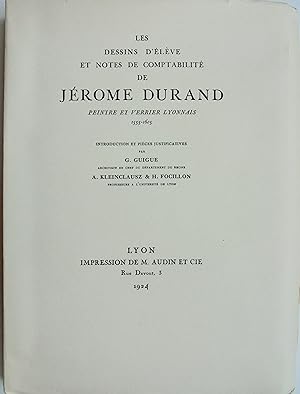 Les dessins d'élève et notes de comptabilité de Jérome Durand, peintre et verrier lyonnais (1555-...