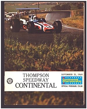 Thompson Speedway Continental Official Program for September 21, 1969