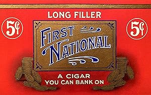 First National Cigar Label Original Artwork 1924--Heekin Can Company