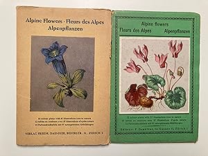 Alpine flowers - Fleurs des Alpes - Alpenpflanzen. Deux exemplaires.