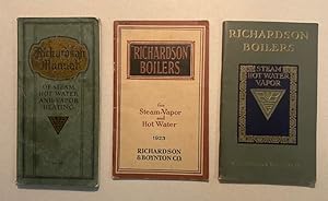 LOT of 3: RICHARDSON BOILERS MANUALS & PRICE LISTS of STEAM and HOT WATER HEATERS; STEAM-VAPOR & ...