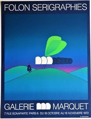 Folon Serigraphies, Galerie Marquet: Silkscreen Exhibition Poster