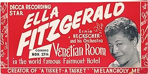 Collection of ten original promotional cards advertising performances at the Venetian Room at the...