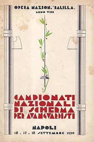 Campionati nazionali di scherma per avanguardisti. Napoli, 16 - 17 - 18 settembre 1930