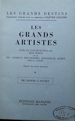 Les Grands Artistes- Les Grands Destins - Tome 12 - Giotto à Puget