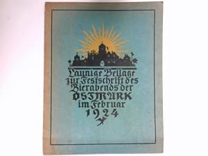 Launige Beilage zur Festschrift des Bierabends der Ostmark im Februar 1924.