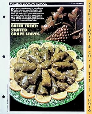 McCall's Cooking School Recipe Card: Appetizers 10 - Stuffed Grape Leaves : Replacement McCall's ...