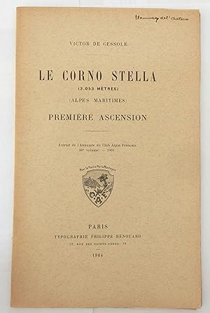 Le Corno Stella (3.053 mètres) (Alpes- Maritimes). Première ascension.