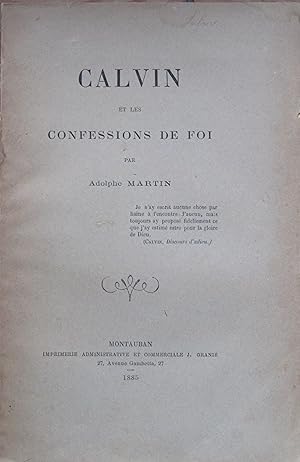 Calvin et les confessions de foi