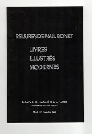 Reliures de Paul Bonet, Éditions Originales, Livres Illustrésmodernes