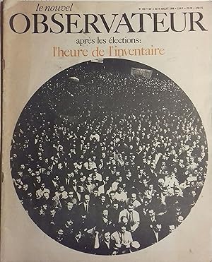 Le Nouvel Observateur. N° 190. Après les élections : l'heure de l'inventaire. 3 au 9 juillet 1968.