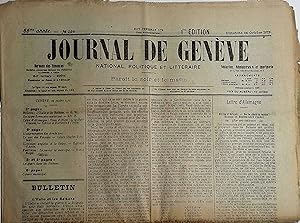 Journal de Genève. National, politique et littéraire. 85e année. N° 294. 24 octobre 1915.