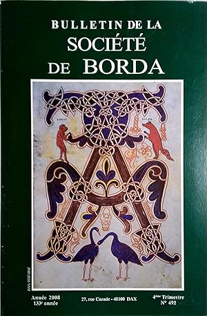 Bulletin de la société de Borda N° 492. 4e trimestre 2008.