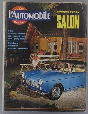 L'Automobile pour tous N° 187. Les salons; Simca 1000; Jaguar MK 10; Daimler. Novembre 1961.