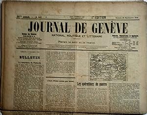 Journal de Genève. National, politique et littéraire. 89e année N° 269. 28 septembre 1918.