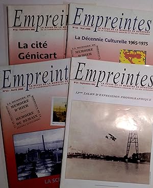Empreintes, la revue de la mémoire de Bordeaux Numéros 22 - 29 à 32 - 34 à 49 - 51-52-53-55. 199...