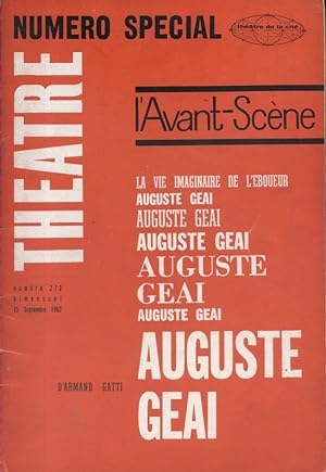 L'Avant-scène théâtre N° 272 : La vie imaginaire de l'éboueur Auguste Geai d'Armand Gatti.
