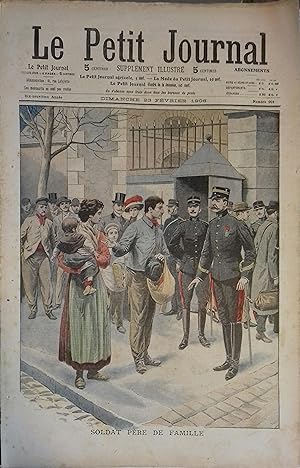 Le Petit journal - Supplément illustré N° 901 : Soldat père de famille. (A Port-Vendres).(Gravure...