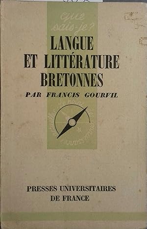 Langue et littérature bretonnes.
