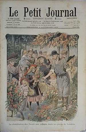 Le Petit journal - Supplément illustré N° 938 : Distribution de fleurs dans les parcs de Londres....