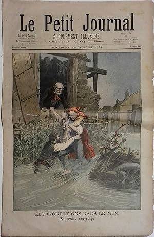 Le Petit journal - Supplément illustré N° 348 : Inondations dans le Midi, sauvetage à Aventignan....