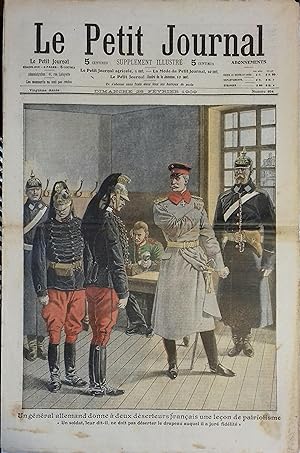 Le Petit journal - Supplément illustré N° 954 : Un général allemand donne une leçon à deux désert...
