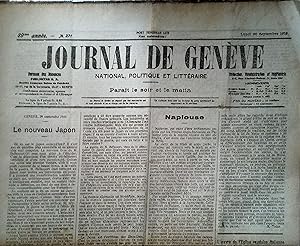 Journal de Genève. National, politique et littéraire. 89e année N° 271. 30 septembre 1918.