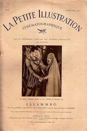 La Petite illustration cinématographique N° 3 : Salammbô. 19 septembre 1925.