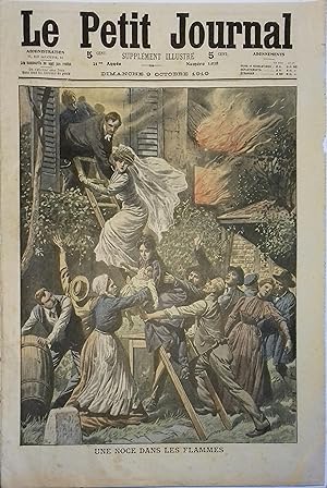 Le Petit journal - Supplément illustré N° 1038 : Une noce dans les flammes.(A Chassiers, dans le ...