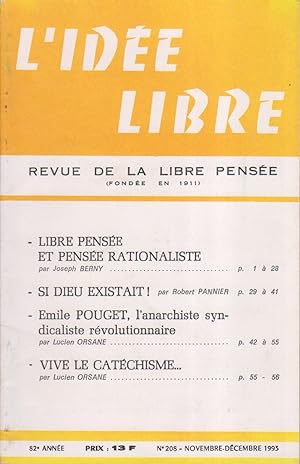 L'idée libre. 1993. N° 208. Revue de la libre pensée. Novembre-décembre 1993.