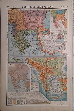 Péninsule des Balkans. Carte N° 46 extraite de l'Atlas classique (Géographie moderne).
