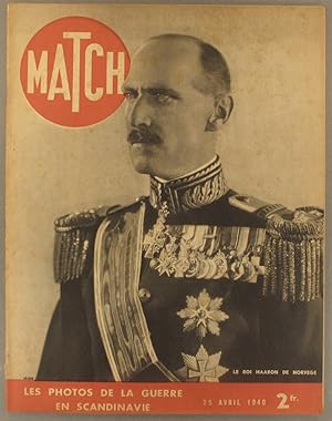 Match N° 95 : En couverture le roi Haakon de Norvège. Photos de la guerre en Scandinavie; La môme...
