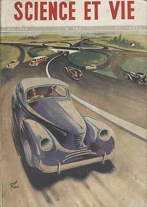 Science et Vie N° 344. En couverture: Carrefour routier en feuille de trèfle. Mai 1946.