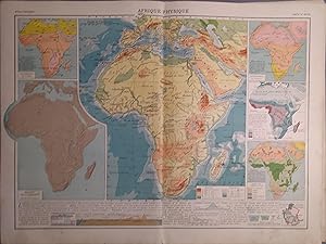 Afrique physique. Carte N° 80-81 extraite de l'Atlas classique (Géographie moderne).