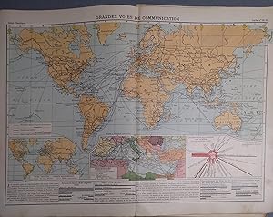 Grandes voies de communication. Carte N° 30-31 extraite de l'Atlas classique (Géographie moderne).