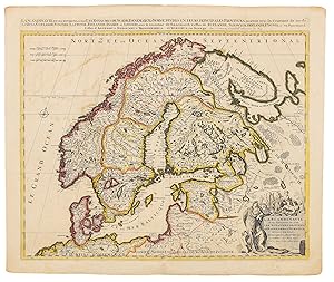 La Scandinavie et les Environs, ou sont les Royaumes de Suede, de Denemark. et de Norwege, divise...