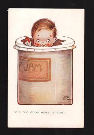 Too Good to Last - Baby in Jam Jar Postcard