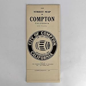 1958 Street Map of Compton, California and Vicinity