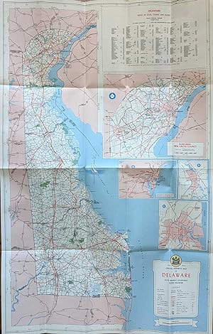 1961-62 Official Highway Map of Delaware