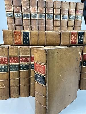 RUFFHEAD'S STATUTES AT LARGE [18 Volumes, Privately bound with] THE STATUTES OF THE UNITED KINGDO...