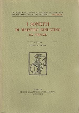 I sonetti di maestro Riunuccino da Firenze