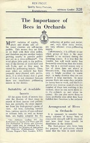 The Importance of Bee Orchards. Advisory Leaflet 328.