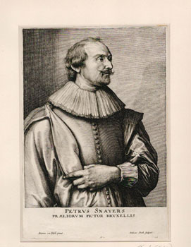 Portrait of Petrus Snayers. Original engraving.