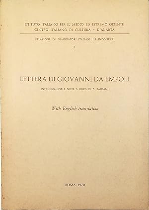 Lettera di Giovanni da Empoli Introduzione e note di A. Bausani - Letter of Giovanni da Empoli In...