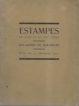 Catalogue des estampes des Écoles anglaise et française du XVIIIè et XIXè siècle