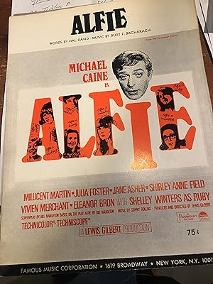 Alfie. Sheet Music. Illustrated.