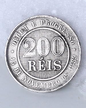 MONETA BRASILE 200 REIS anno 1893: