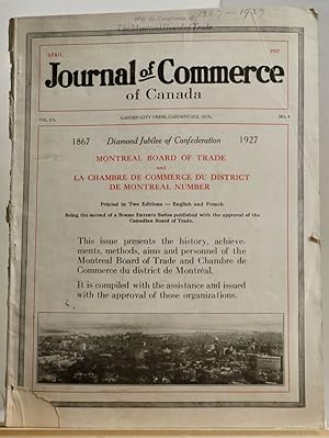 Journal of commerce of Canada, 1867- 1927 Diamond Jubilee of Confederation