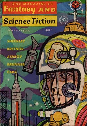 The Magazine of Fantasy and Science Fiction November 1962. Collectible Pulp Magazine.